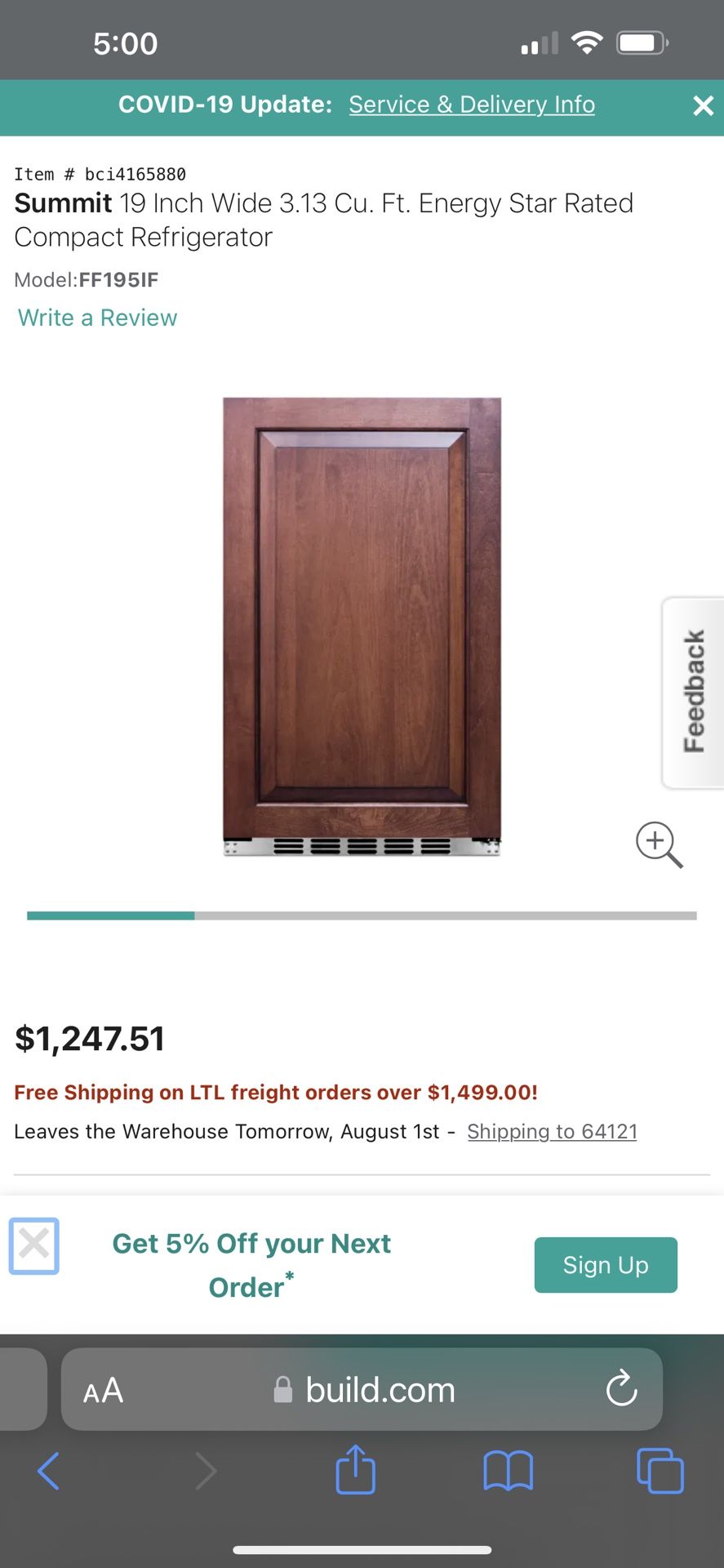 Summit 19 Inch Wide 3.13 Cu. Ft. Outdoor Rated