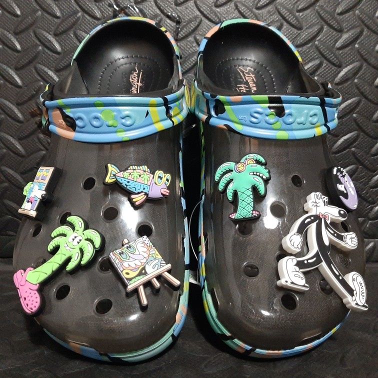 CROCS classic clog x Steven Harrington Quickstrike Translucent 208144-90h size 8
