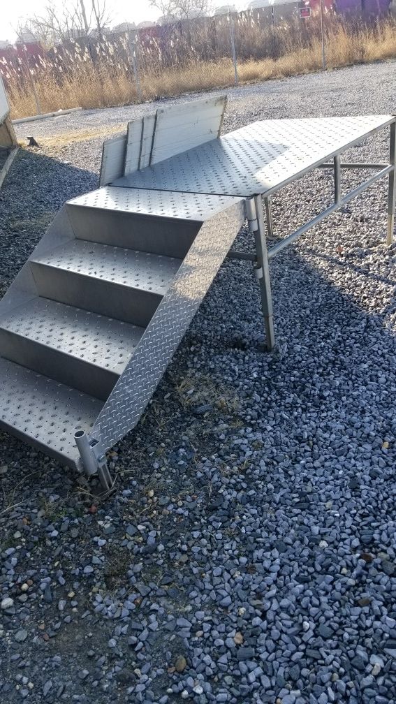 Aluminum trailer steps with railings for Sale in Nottingham, MD OfferUp