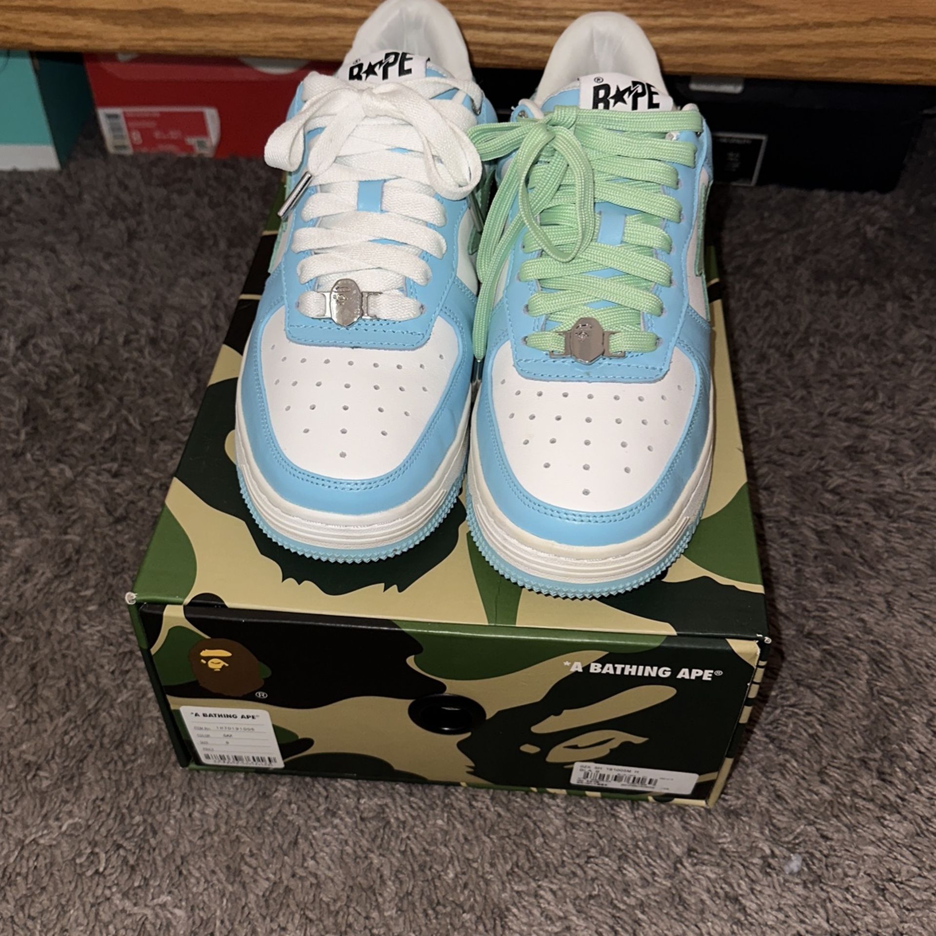 Bape Sta SeaFoam Sz 8