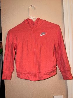 Nike Sportswear Gym Vintage Full-Zip Hoodie Heather Pink Coral Women's Size S