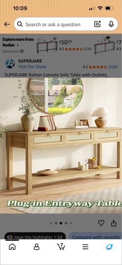 Sofa table/ entry way table new