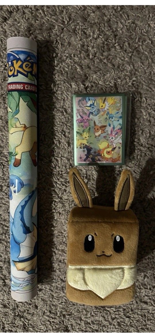 Pokemon Eevee Playmat, Deck Box And Sleeves From Prismatic Spc