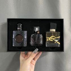 YSL Perfume Gift Set (3×30ml) – Black Opium • Mon Paris • Libre | Black Box | Authentic