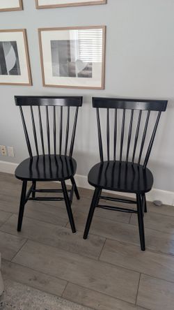 Black Windsor Dining Chairs – Set of 2