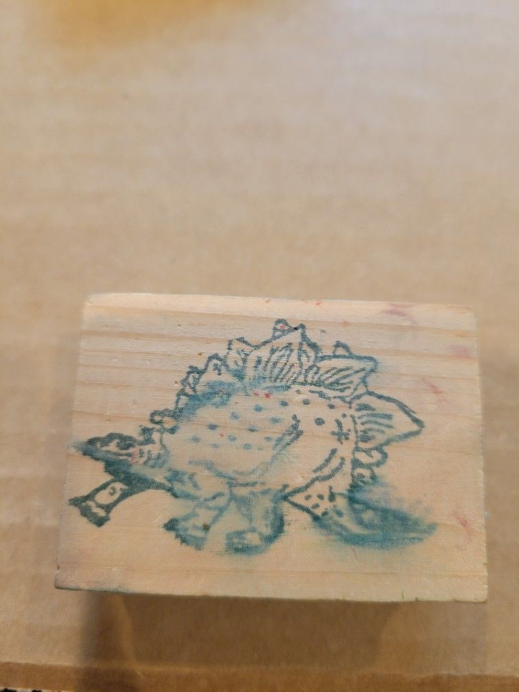 Wooden Rubber Stamp dinosaur