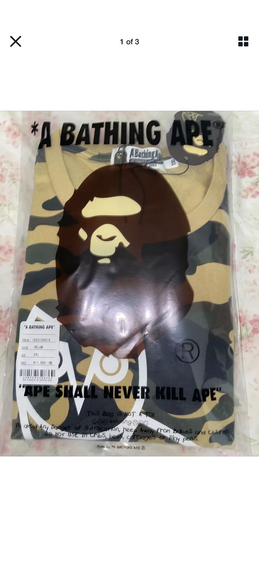 OVO X BAPE 1ST CAMO T-SHIRT