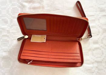 Michael Kors Jet Set Travel Continental Wallet wristlet - Burnt Orange