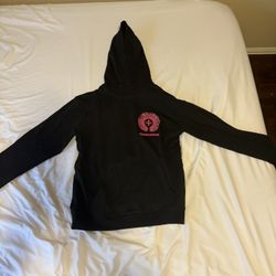 pink and black chrome of hearts hoodie 