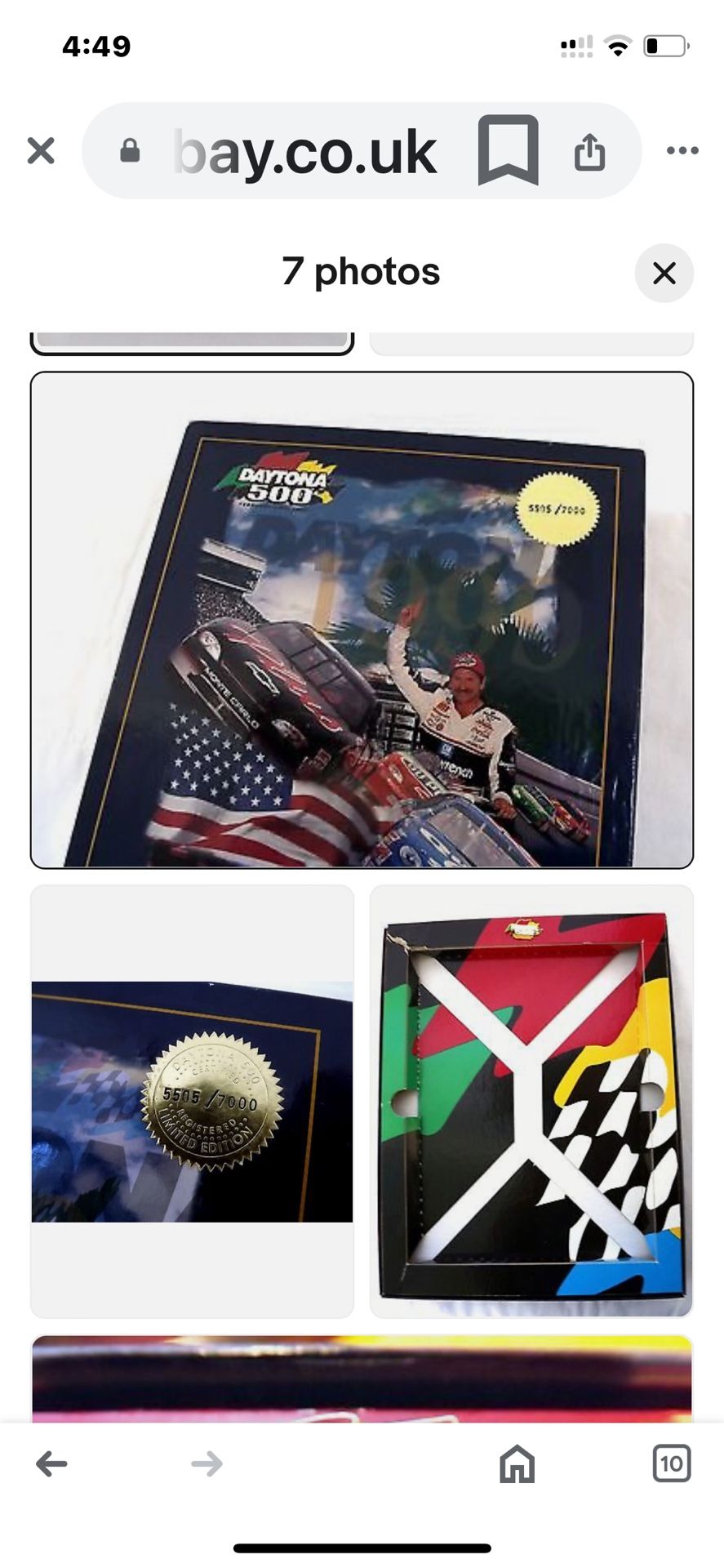 DAYTONA 500% 1398/7000 NASCAR The Great American Race HARD COVER SOUVENIR PROGRAM The Great American Race DAYTONA 500 February 14,1999
