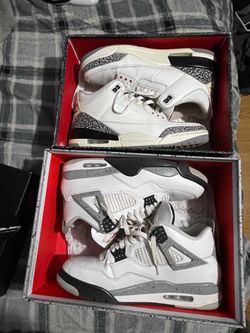 Air Jordan Retro Reimagined 3s & for white cement 4s both size 12