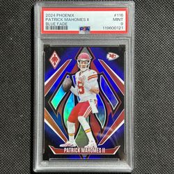 2024 Phoenix Patrick Mahomes II Blue Fade Prizm /249 SP PSA 9 MINT KC Chiefs