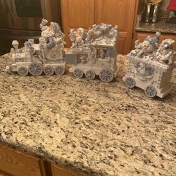 Lincolnshire blue white Christmas Santas train