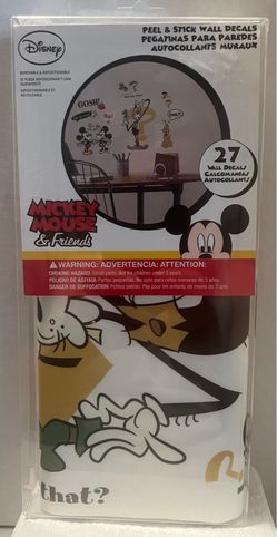 Disney Mickey Mouse & Friends RoomMates Peel & Stick Wall Decals (27 Count)