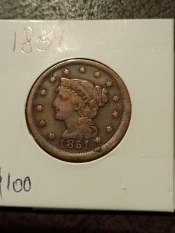 1851 large cent