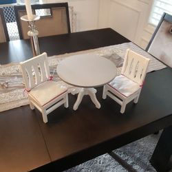 American Girl 5-pc Tea Table + American Girl Carseat