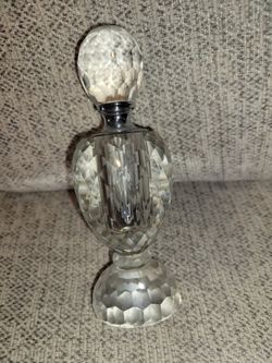 Crystal Perfume Bottle with Glass  Wand