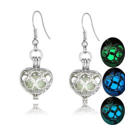 Gorgeous Solar Lighted Vintage Style Heart Earrings