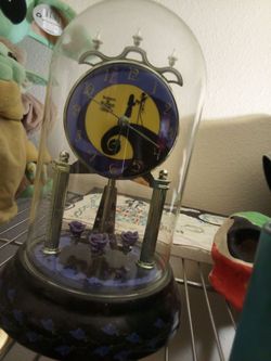 Nightmare Before Christmas Anniversary Clock with Glass Dome