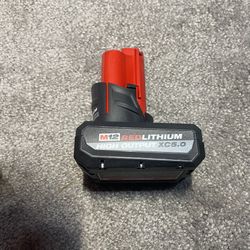 Milwaukee M12 High Output 5.0 Battery 