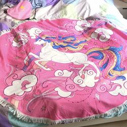 Unicorn Blanket Beach Towel Yoga Mat-Independent Design 