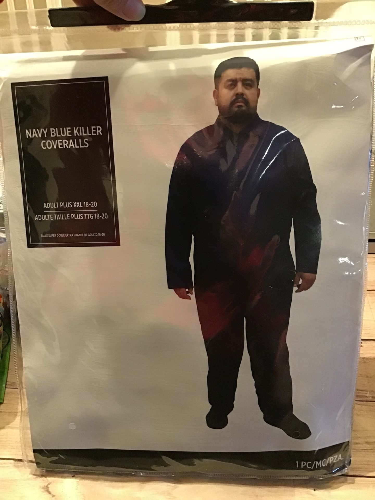 Navy Blue Killer Coveralls Mens Costume Adult Plus XXL (18-20) New