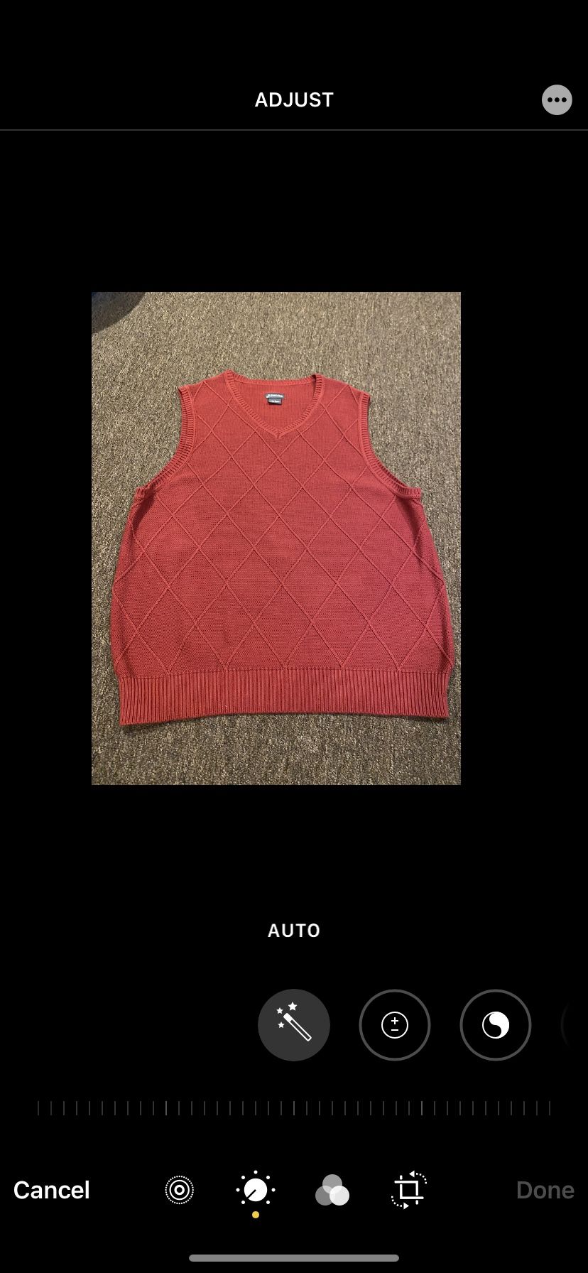 New NWT St. John’s Bay mens deep wine sweater vest vneck retail $36 Sz Large