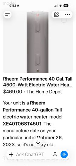 Electric water heater