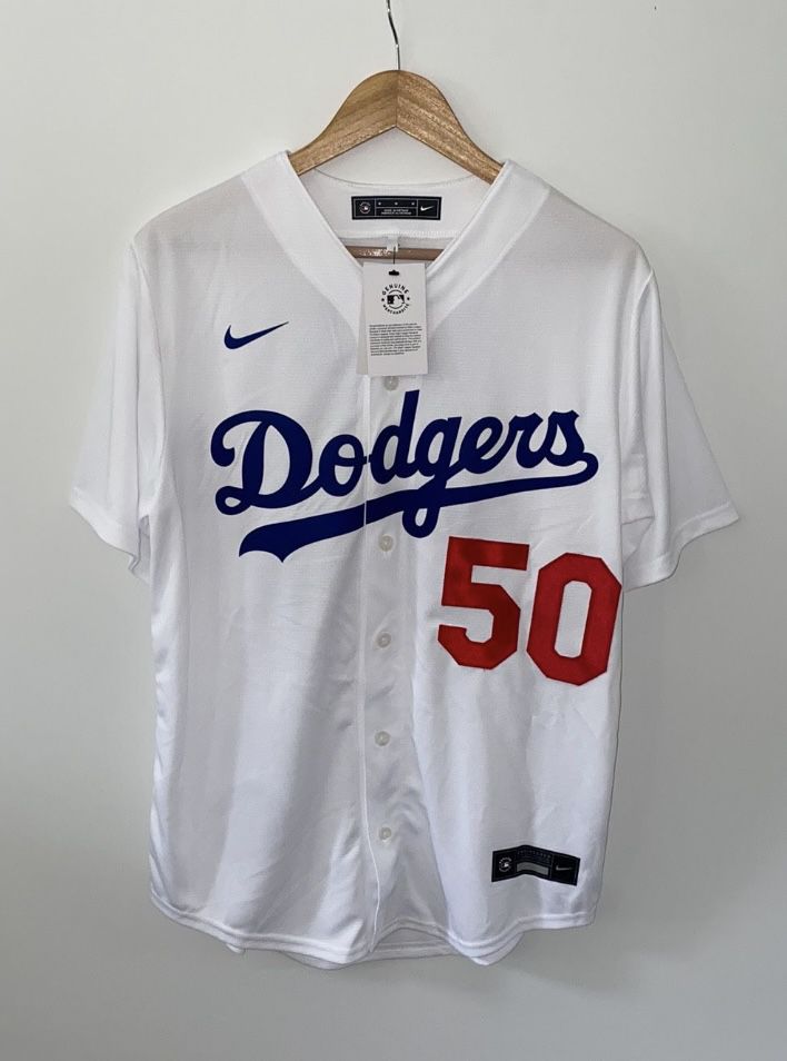 LA Dodgers White Jersey For Mookie Betts #50 New With Tags Available All Sizes 