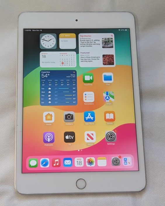 VERY NICE APPLE iPad MINI 5 64GB WIFI PLUS 4G CELLULAR UNLOCKED  iOS18