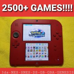 Nintendo 2DS with Many Games Installed 
