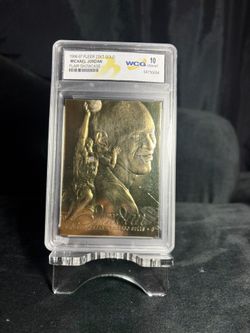 1996-97 Fleer Flair Showcase Michael Jordan 23KT Gold Serial #23 WCG 10 Bulls