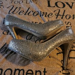 Gold Glittery Heels