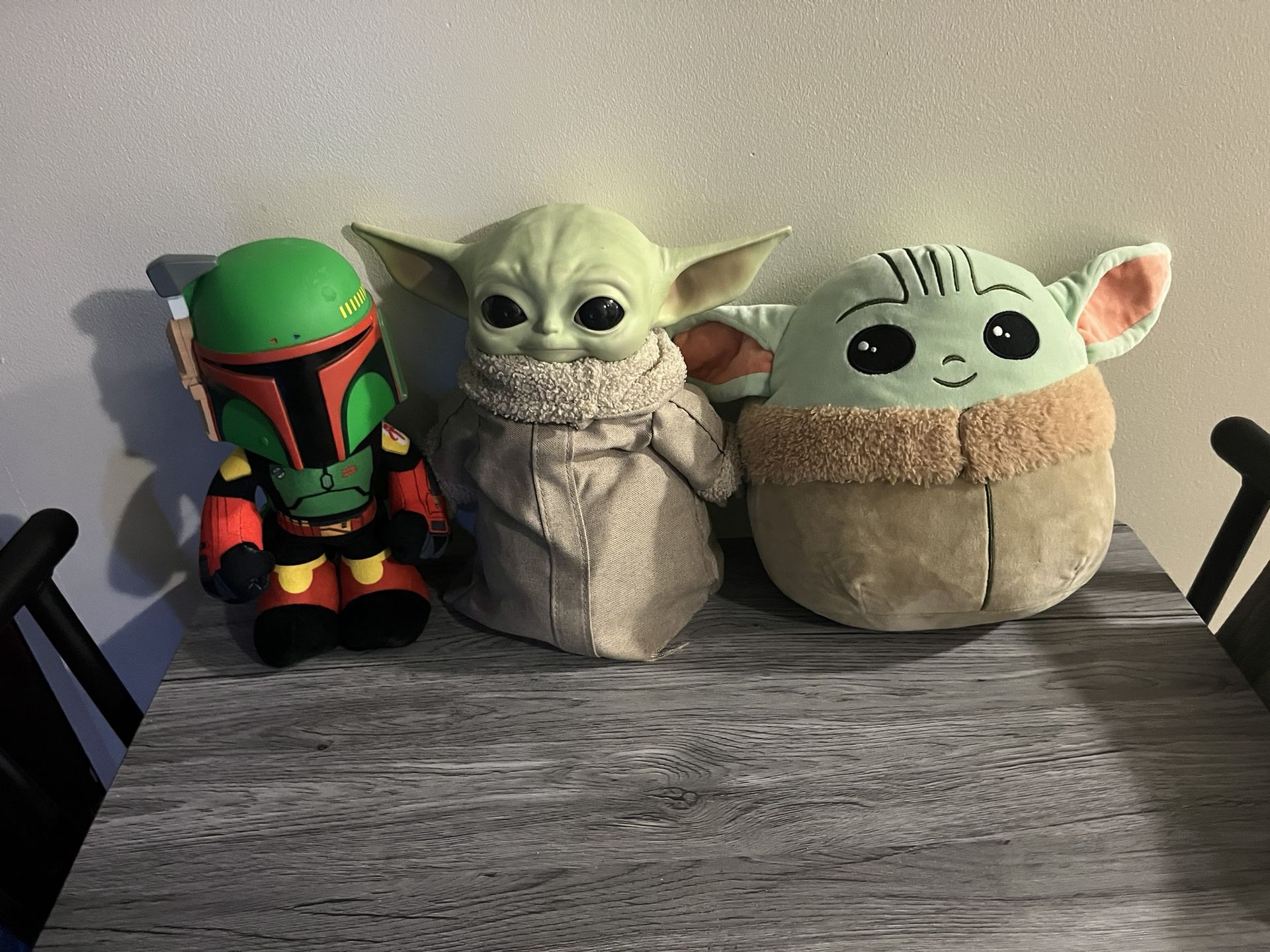 2 Grogu Plush & One Bobba Fett Plush That Talks
