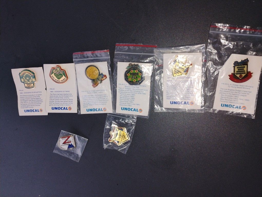 Dodgers Baseball Jersey Pins.