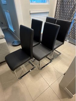 Black dining chairs