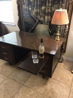 Vintage desk alterations by a former CIA agent amazing desk
