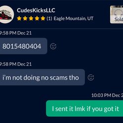 Urgent Warning: scam Alert-be Aware Of CudesKicksLL On Offerup And Zelle!