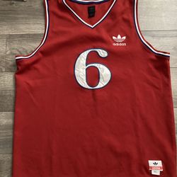 Vintage Adidas Mens Basketball Jersey XL Y2K Embroidery Sports Retro #6 Blank