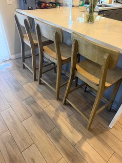 Solid wood counter height stools