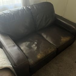 FREE Leather Couch - Pick Up Today