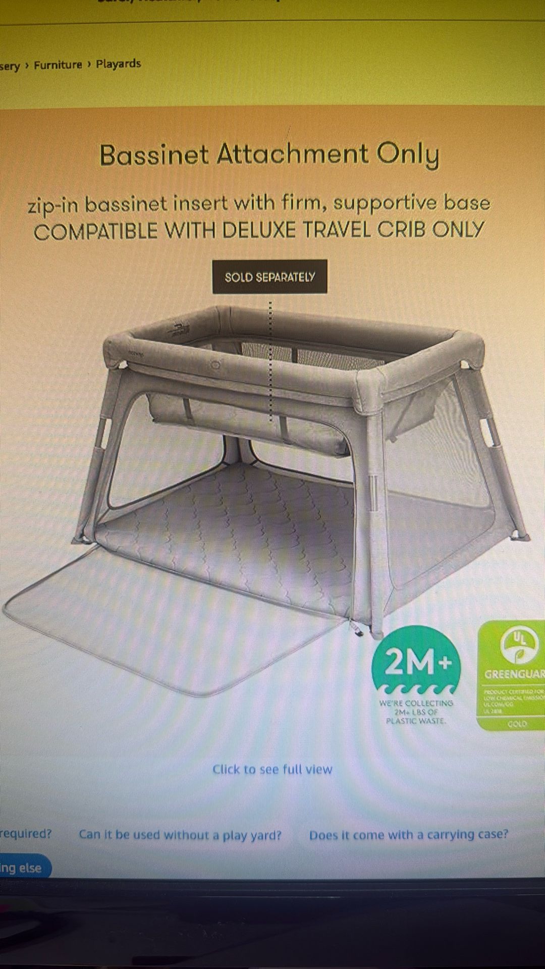 Newton Baby Bassinet Attachment For Deluxe Travel Crib