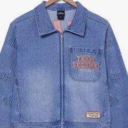 Plus Size Sesame Street Denim Jacket 