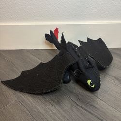 Dreamworks Toothless How To Train Your Dragon 14" Deluxe Plush 24" Wingspan 2014