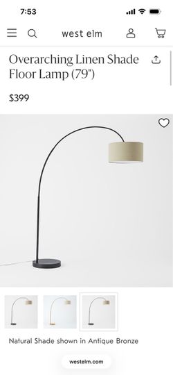 West Elms Overreaching 79’ inch linen lamp