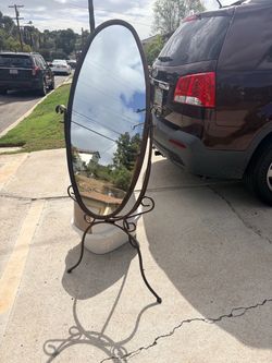 Oval Floor Standing Cheval Mirror
