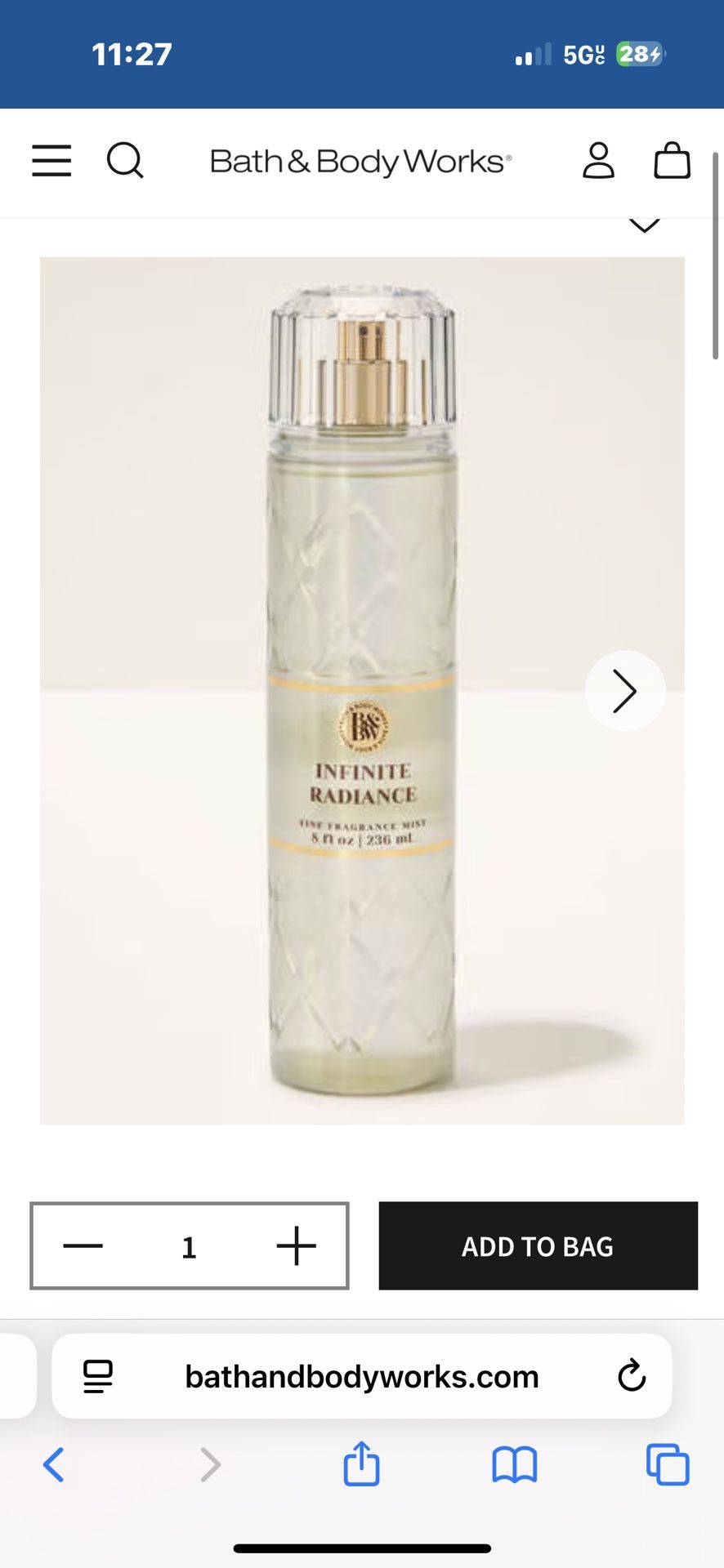 2 Infinite Radiance Bath And Body Works 