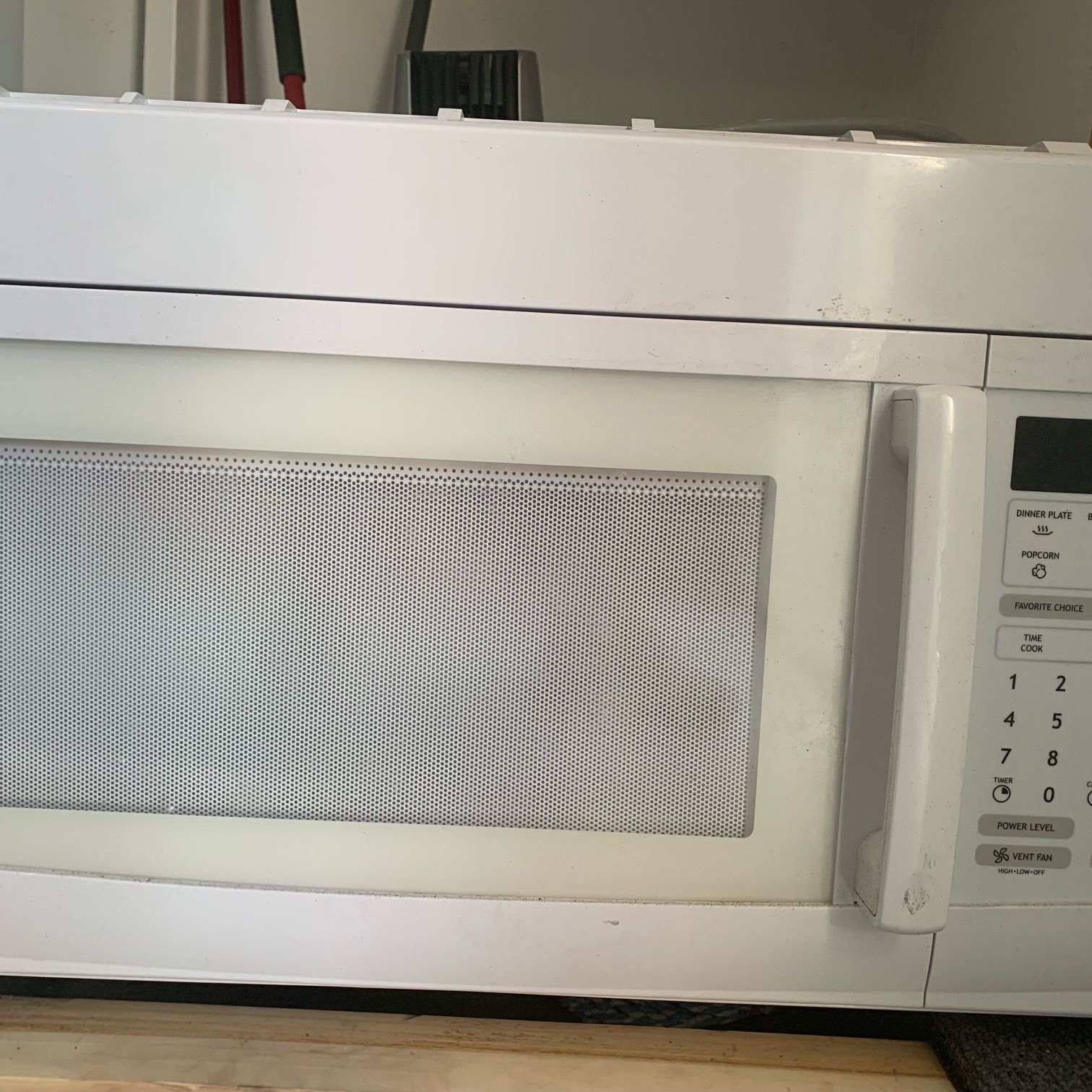 Wide Over-stove White Microwave