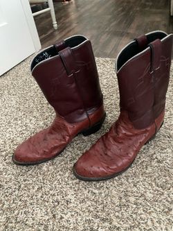Ostrich Boots Justin 10.5