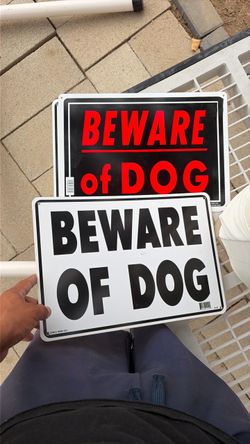 Beware of dog Sign